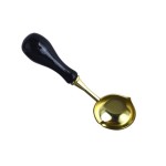 Spoon for wax, for the stamp, golden color